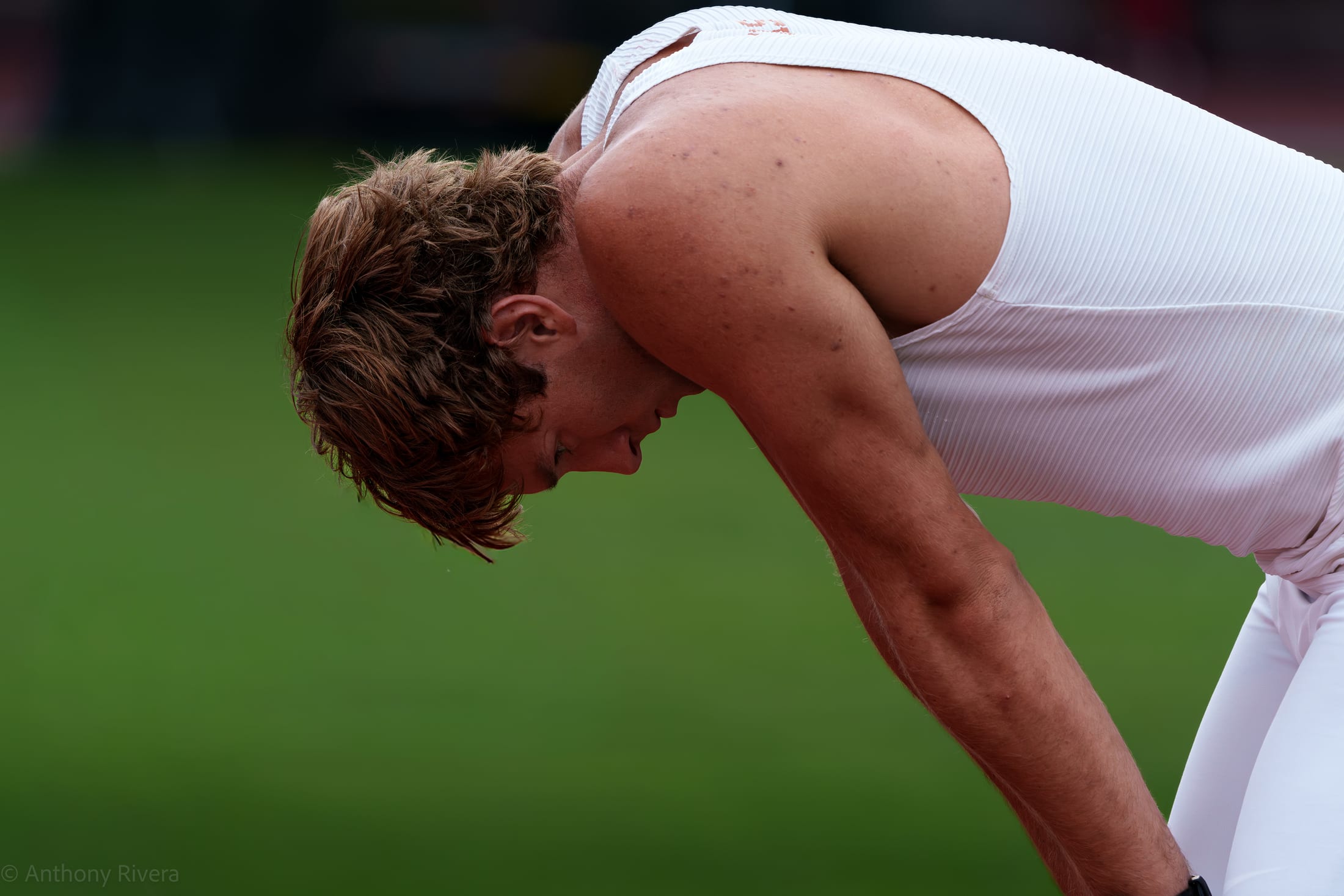 Track athlete during a meet.